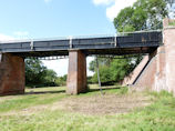 Some of the brick pillars holding up Bearley Aqueduct in England.
