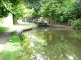 Lapworth Lock 2 gates, Stratford-upon-Avon Canal in England.