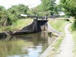 Lapworth Lock3 gates, Stratford-upon-Avon Canal in England.