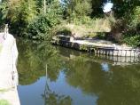 sadly just a few remains of an old swing bridge, Stratford-upon-Avon Canal, England.