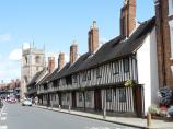 Guild Hall buildings and church - Stratford-Upon-Avon, Warwickshire, England.